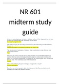 NR 601 week 6 Study Guide/ NR601 Week 6. Study Guide (Latest 2020): Chamberlain College Of Nursing