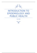 Introduction to Epidemiology and Public Health HNH24806