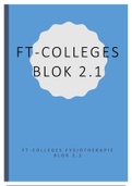 FT-Colleges Fysiotherapie Blok 2.1 - Aspecifieke Lage rugklachten