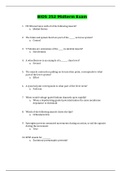Chamberlain College of Nursing : BIOS 252 Midterm Exam / BIOS252 Midterm Exam (LATEST, 2020)(All Correct answers, Download to score A)