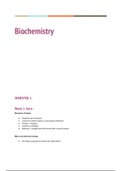 Biochemistry Notes (Covers semester 1 & 2)
