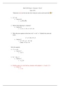 College Algebra: MAC1105 Exam 1