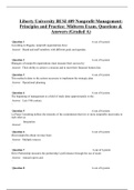 BUSI 409 Nonprofit Management: Principles and Practice: Midterm Exam. Questions & Answers (Graded A)