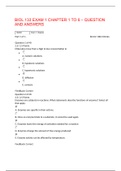 American Public University-BIOL 133 EXAM 1 CHAPTER 1 TO 6 – QUESTION AND ANSWERS