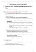 Corporate Communication exam notes