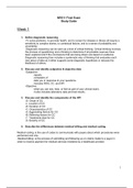 NR511 Final Exam Study Guide (Version 1)| Chamberlain College of Nursing. Latest 2020.