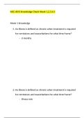 NSG 4055 Knowledge Check Week 1,2,3,4,5, Answers