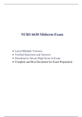 NURS 6630 Midterm Exam (3 Versions, 225 Q & A, 2020) / NURS 6630N Midterm Exam / NURS6630 Midterm Exam (100% Correct Answers)