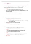 General defences summary notes 