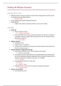 Making off without payment summary notes 