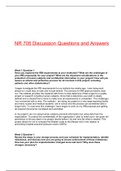 NR 705 Discussion Questions and Answers