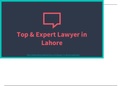 Impressive & Top Lawyer in Lahore Pakistan For Better Result In Lawsuit