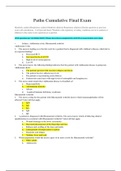 Exam (elaborations) NURSING SURGICAL N (NURSINGSURGICALNPATHOCUMULATIVEFINAL) NURSING SURGICAL N - Patho Cumulative Final Exam Study Guide.