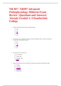 NR 507 / NR507 Advanced Pathophysiology Midterm Exam Review | Questions and Answers| Already Graded A | Chamberlain College 