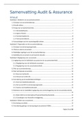 Samenvatting Audit en Assurance, Nieuwste druk boeken: Grondslagen van Auditing en Assurance 8e druk en De praktijk van Auditing en Assurance 7e druk