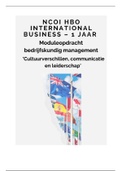 NCOI geslaagde module bedrijfskundig management International Business 1 jaar