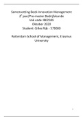 Samenvatting Boek Innovatiemanagement 2e jaar bk2106 RSM Erasmus Universiteit Rotterdam