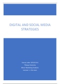 Digital and Social Media Strategies - Lecture Notes