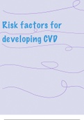 Risk Factors for Developing Cardiovascular Disease 
