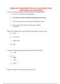 NURS 6551 MIDTERM EXAM 1- QUESTION AND ANSWERS; Latest 2019/2020, Walden University.