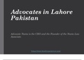Expert Advocates in Lahore Pakistan for Legal Cases