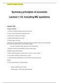 Principles of Economics summary, lecture 1-18, MC questions