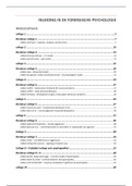 Uitgebreide samenvatting Inleiding Forensische Psychologie; aantekeningen hoorcolleges en verplichte literatuur 