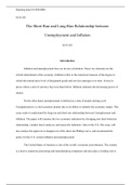 ECO 203 The SECO 203 The Short-Run and Long-Run Relationship between Unemployment and Inflation ECO 203  Introduction 	Inflation and unemployment have an inverse correlation. These two elements are the critical determinant of the economy. Inflation refers