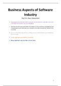 Business Aspects of Software Industry - Comprehensive Summary - Corona edition