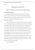 PSY650 Psychological Treatment Plan  PSY650 - Introduction to Clinical and Counseling Psychology Behaviorally Defined Symptom Suzanne displays emotional and physical reactions when presented with stressful situations causing uncontrollable impulses. There