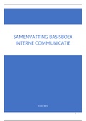 Samenvatting Basisboek Interne Communicatie de 8e herziene druk 