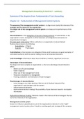 Summary Management Accounting & Control MAC 2 