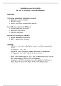 Summary Qualitative Research Methods (MAN-BPRA347EN)