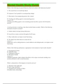 Exam (elaborations) NURSING NR 326 Mental health Study Guide