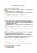 Corporate Finance; Summary Book, Lecture notes and Examples (from Connect)
