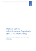 De kern van de Administratieve Organisatie (BIV 1) - Samenvatting H.1 t/m 12