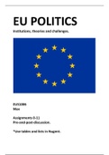 European Union (EU) Politics - Extensive Summary 