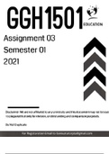GGH1501 ASSIGNMENT 3 SEMESTER 1 2021 SOLUTIONS