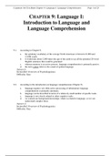 Cognition 10e Test Bank Chapter 9: Language I: Language Comprehension