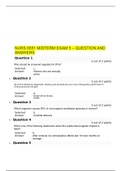 NURS 6551 MIDTERM EXAM 5 – QUESTION AND ANSWERS (VERIFIED SOLUTION)