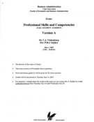 Exam Professional Skills and Competencies
