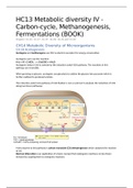 Metabolic diversity - carbon cycle, Methanogenesis and fermentations 