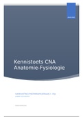 Samenvatting kennistoets anatomie-fysiologie CNA opleiding Fysiotherapie, Saxion.