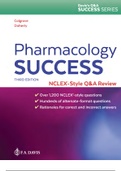 Exam (elaborations) COM MISC (COMMISC) (COM MISC (COMMISC) Pharmacology Success NCLEX- style Questions and Answers Review 3rd Edition