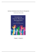 Summary Introducing Human Resource Management, Chapter 1+6