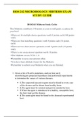 BIOS 242 MICROBIOLOGY MIDTERM EXAM STUDY GUIDE / BIOS242 MICROBIOLOGY MIDTERM EXAM STUDY GUIDE (NEWEST - 2021) | COMPLETE GUIDE | CHAMBERLAIN COLLEGE OF NURSING 
