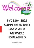 PYC4804 2021 SUPPLEMENTARY EXAM QUESTIONS AND DETAILED ANSWERS (I  ACHIEVED 92% IN MY 2020 EXAM)