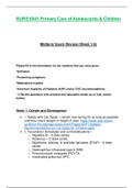 NURS6541 / NURS 6541: Primary Care of Adolescents & Children Midterm Exam Review (Week 1-6) (Latest 2024 / 2025) Walden University