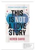 Book report English | This is not a love story, Keren David