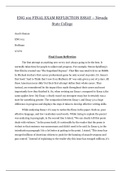 ENG 102 FINAL EXAM REFLECTION ESSAY – Nevada State College | ENG102 FINAL EXAM REFLECTION ESSAY – Nevada State College